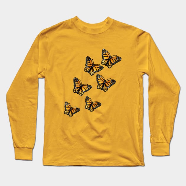 Monarch butterflies Long Sleeve T-Shirt by bubbsnugg